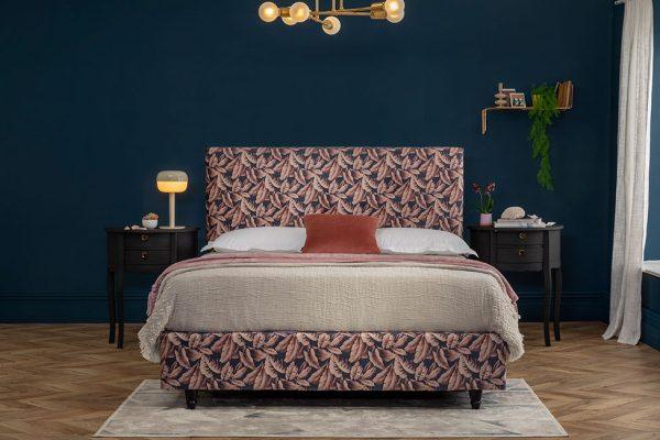 The Tropical Blush Grey Bed