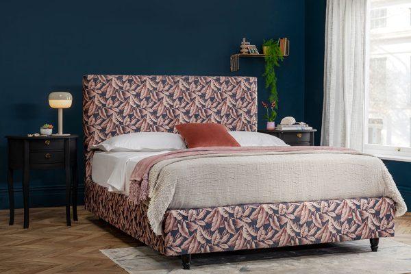 The Tropical Blush Grey Bed