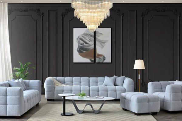 Mellbour Windsor Sofa Range in Pearl Boucle Fabric