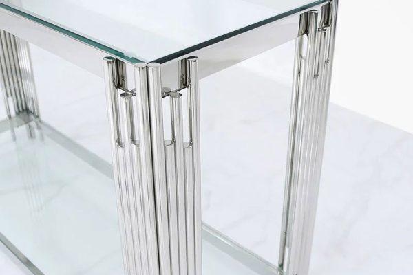 Mellbour Stainless Steel and Glass Dressing Console Table
