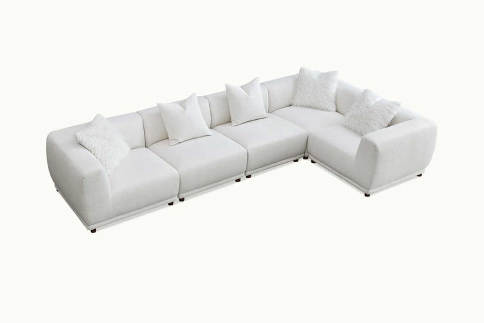Mellbour Devon Modular Corner Group in Polar Boucle - Image 14