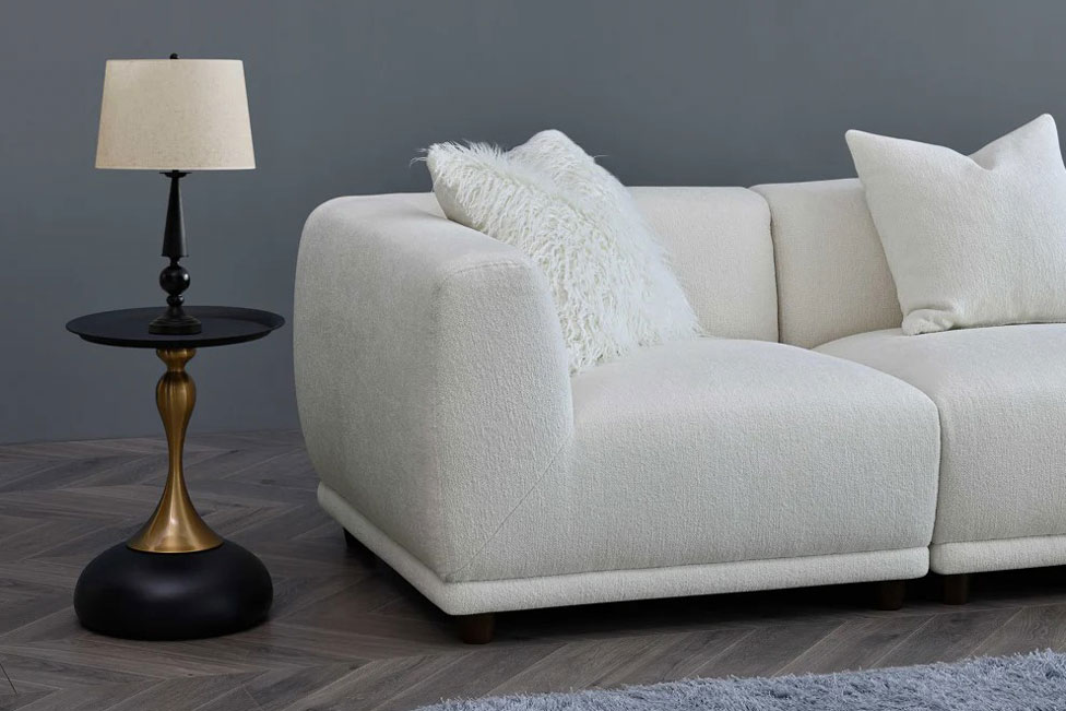 Mellbour Devon Modular Corner Group in Polar Boucle - Image 3