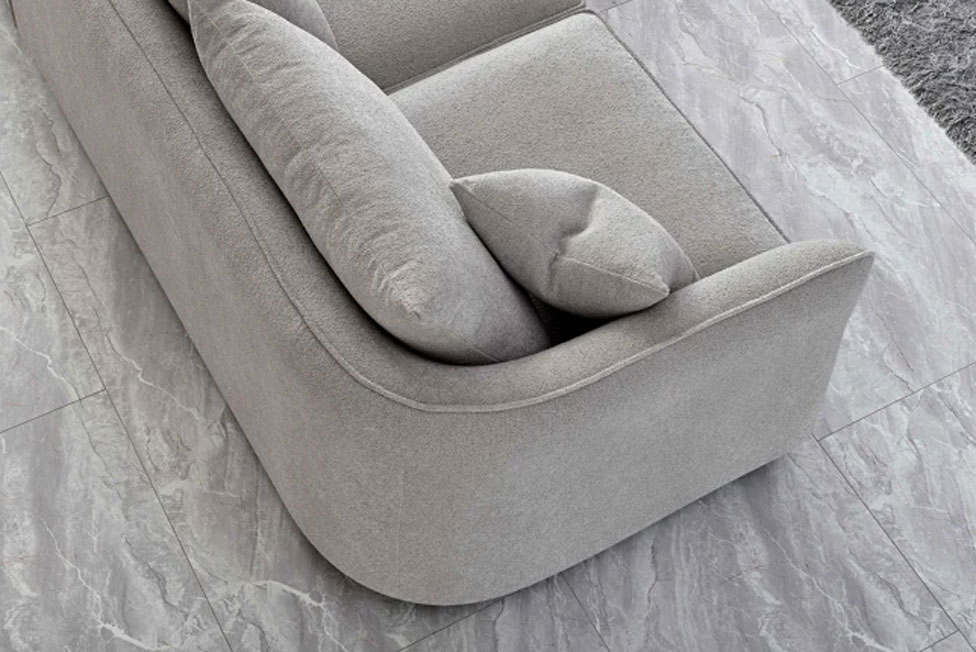 The Mellbour Ashford Corner Chaise in Pebble Boucle - Image 3