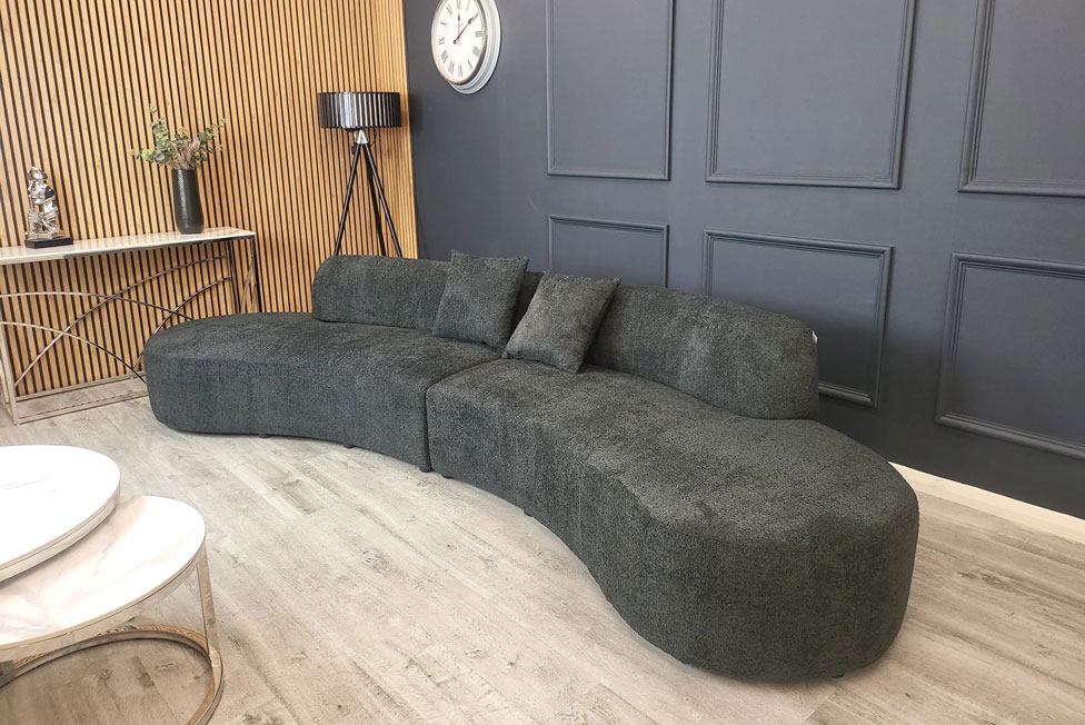 The Mellbour Aspen Curved Cinema Boucle Sofa - Image 3