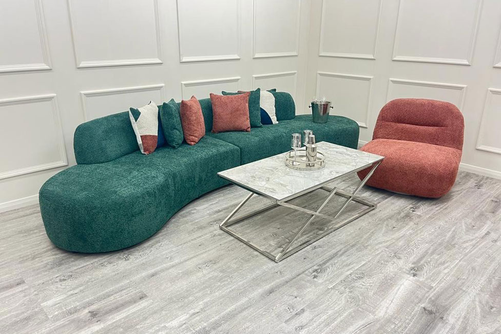 The Mellbour Aspen Curved Cinema Boucle Sofa - Image 13