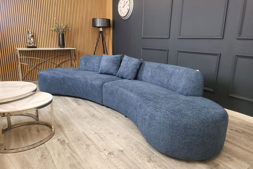 The Mellbour Aspen Curved Cinema Boucle Sofa - Image 4