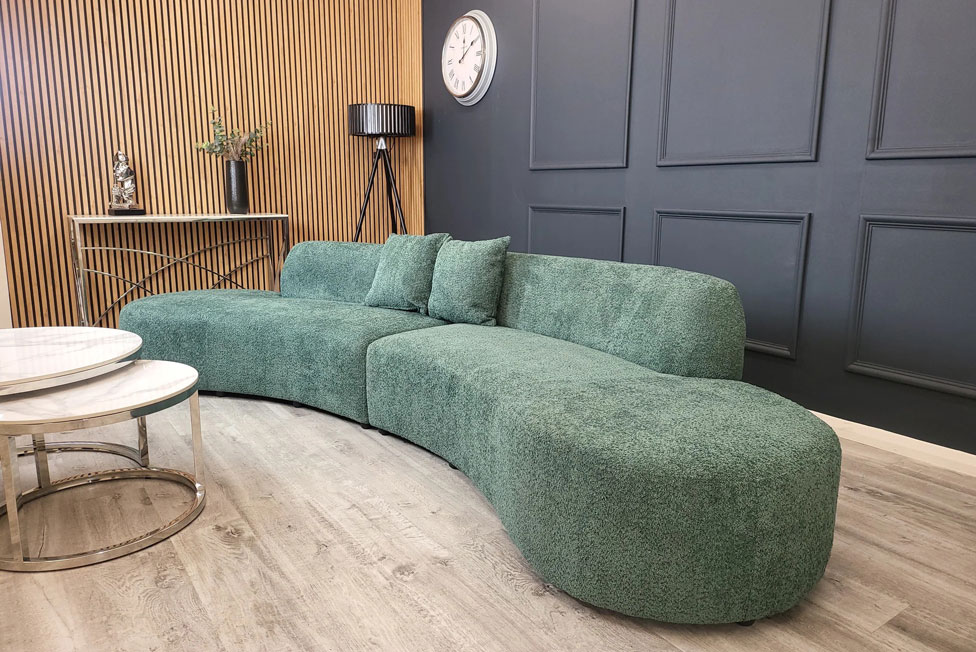 The Mellbour Aspen Curved Cinema Boucle Sofa - Image 5