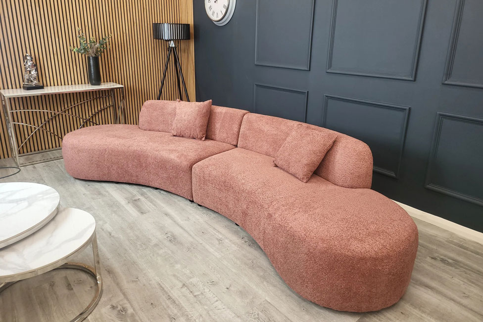 The Mellbour Aspen Curved Cinema Boucle Sofa - Image 7