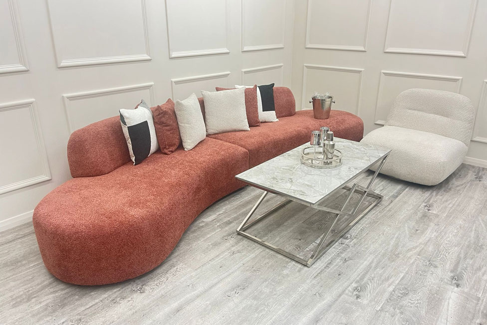 The Mellbour Aspen Curved Cinema Boucle Sofa - Image 8