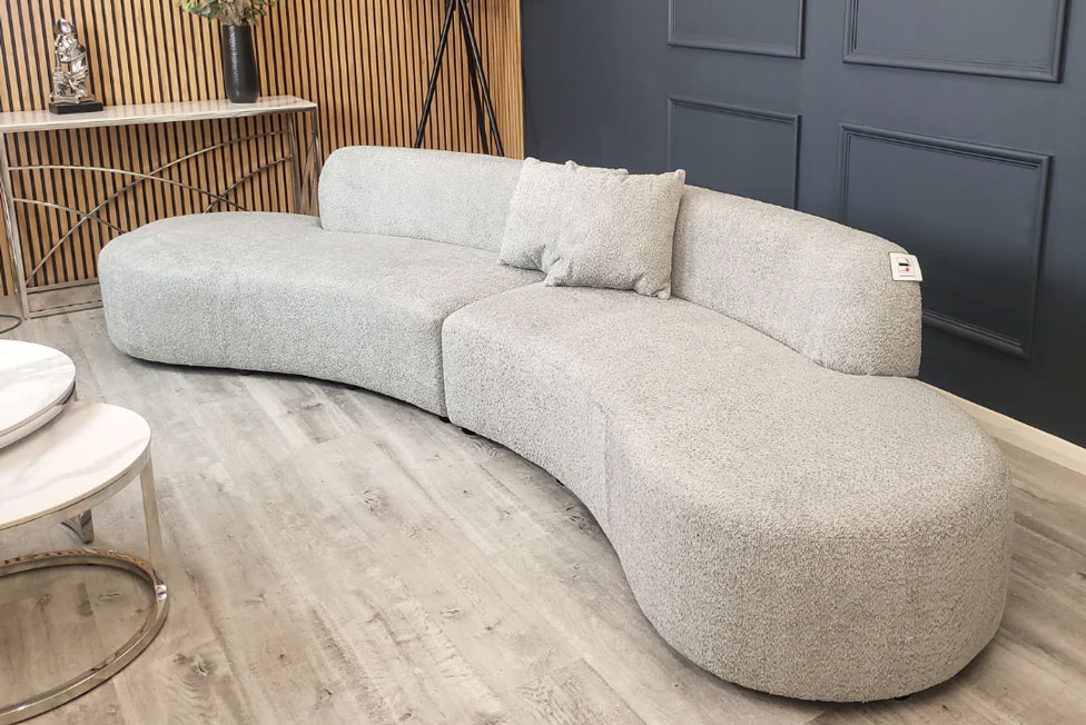 The Mellbour Aspen Curved Cinema Boucle Sofa - Image 10