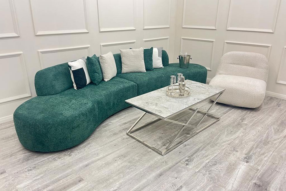 The Mellbour Aspen Curved Cinema Boucle Sofa - Image 11