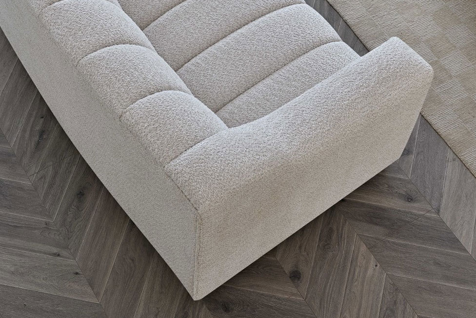 The Mellbour Sapphire 3 Seater Sofa in Oatmeal Boucle Fabric - Image 2