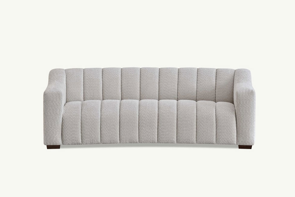 The Mellbour Sapphire 3 Seater Sofa in Oatmeal Boucle Fabric - Image 4