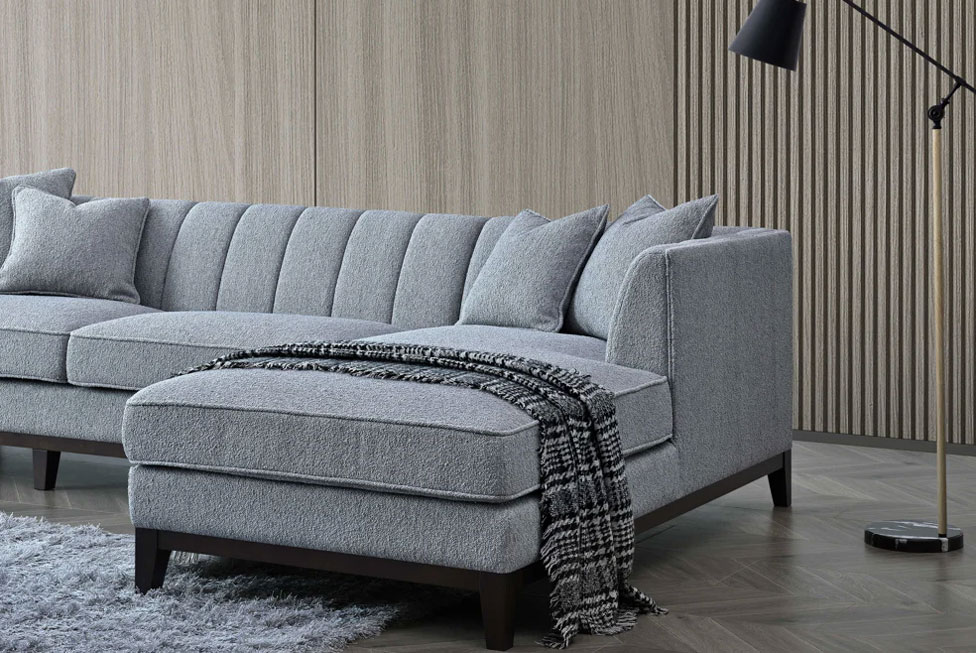 The Mellbour Ellswood Right Hand Corner Group in Dolphin Boucle - Image 3