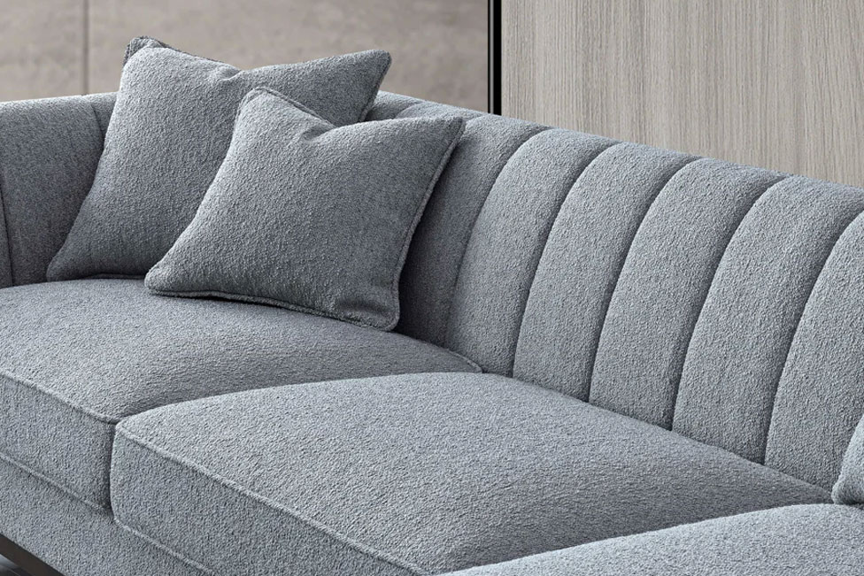 The Mellbour Ellswood Right Hand Corner Group in Dolphin Boucle - Image 4