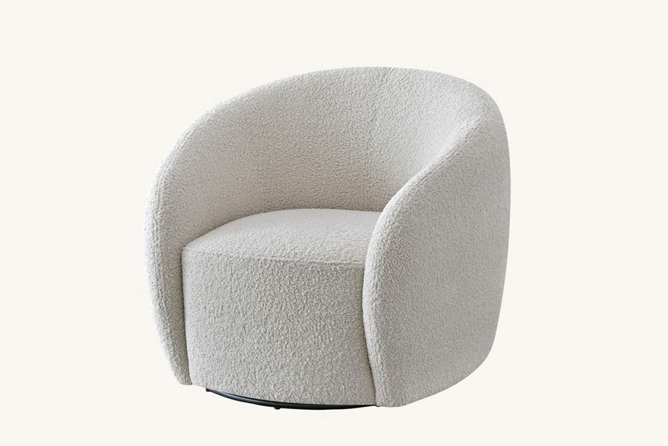 The Mellbour Renoir Boucle Teddy Accent Chair - Image 3