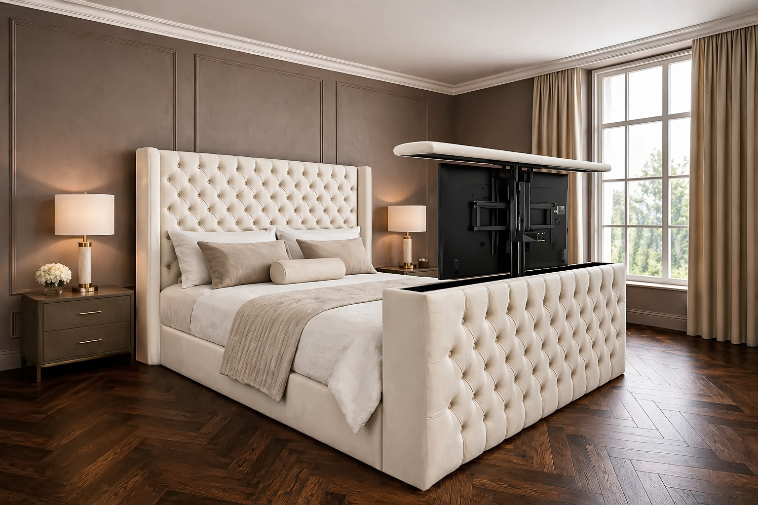 Heritage Wingback Tv Bed