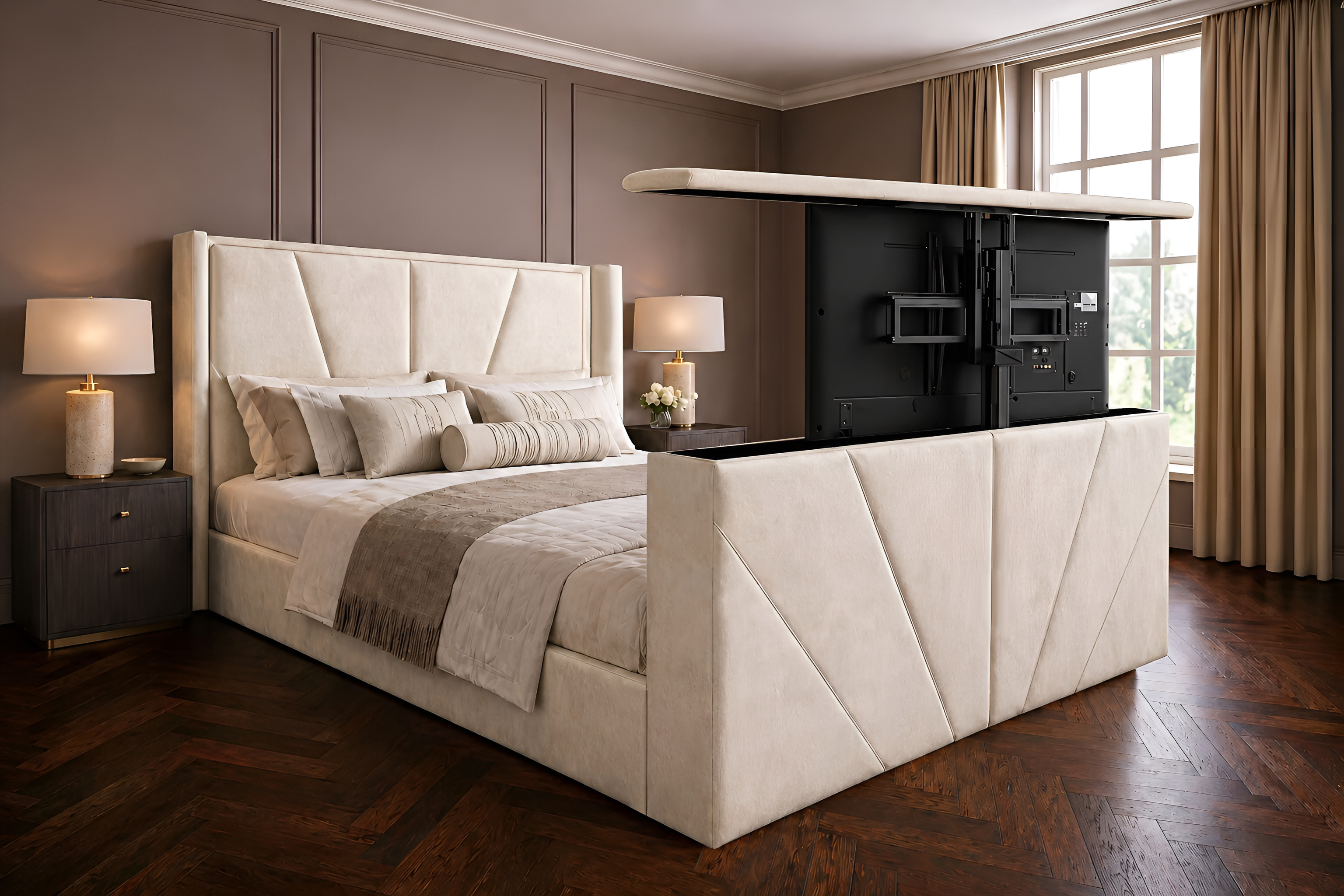 Sunrise Wingback TV Bed