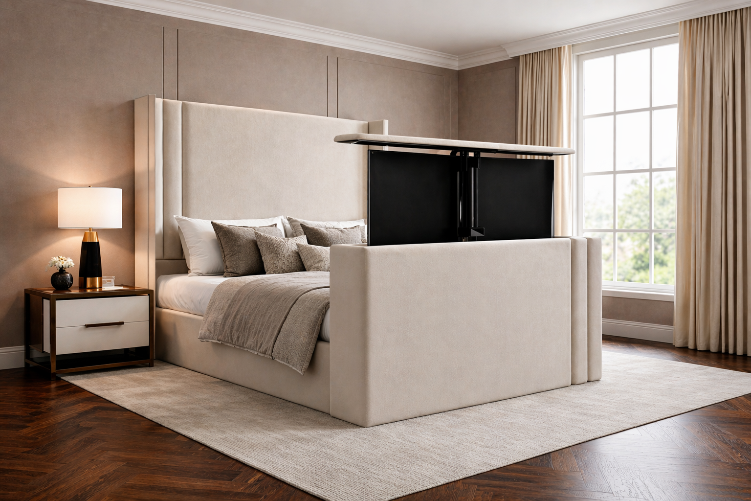 Manhattan Wingback Tv Bed