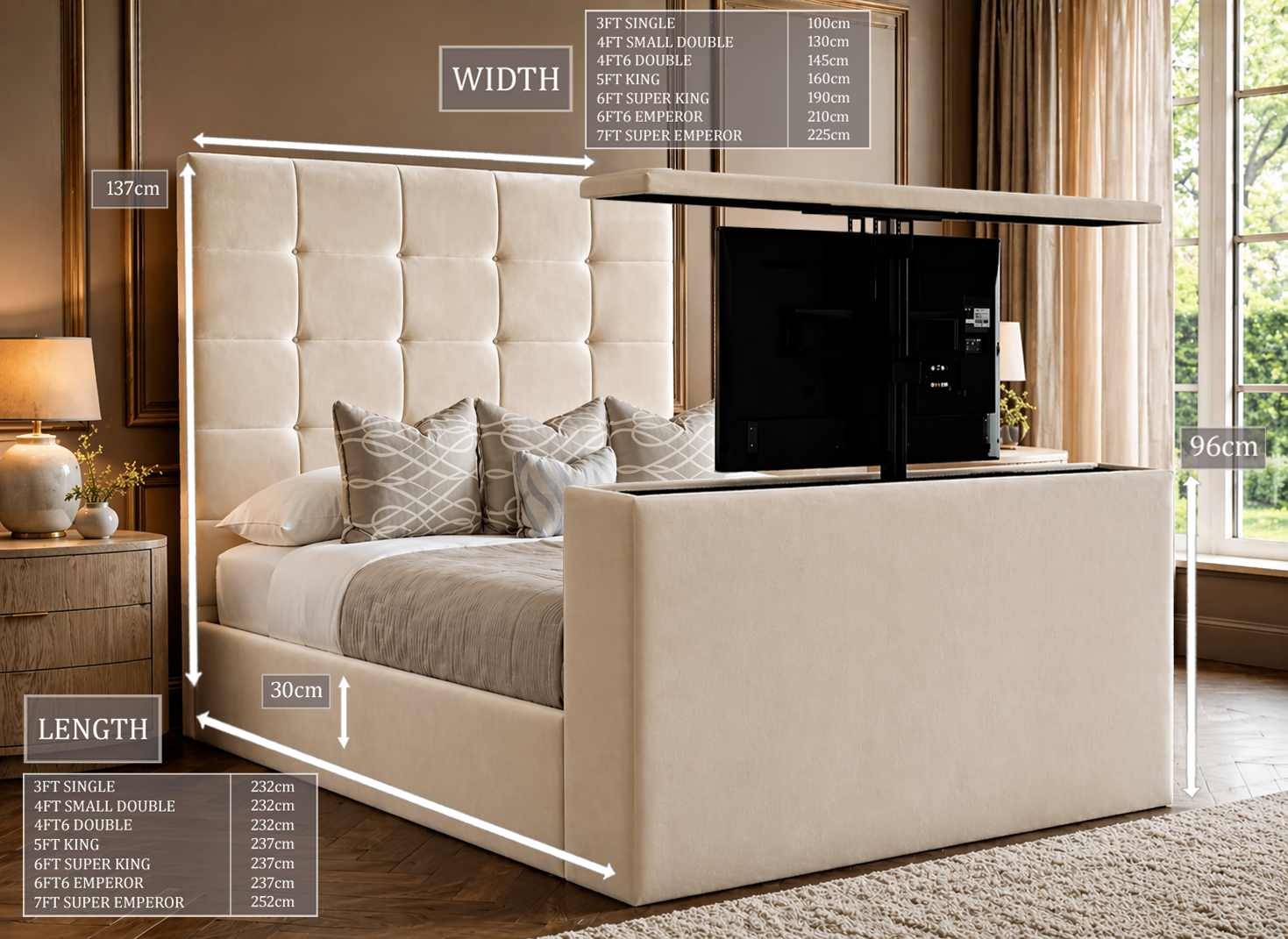 Valentina Cube Tv Bed - Image 2