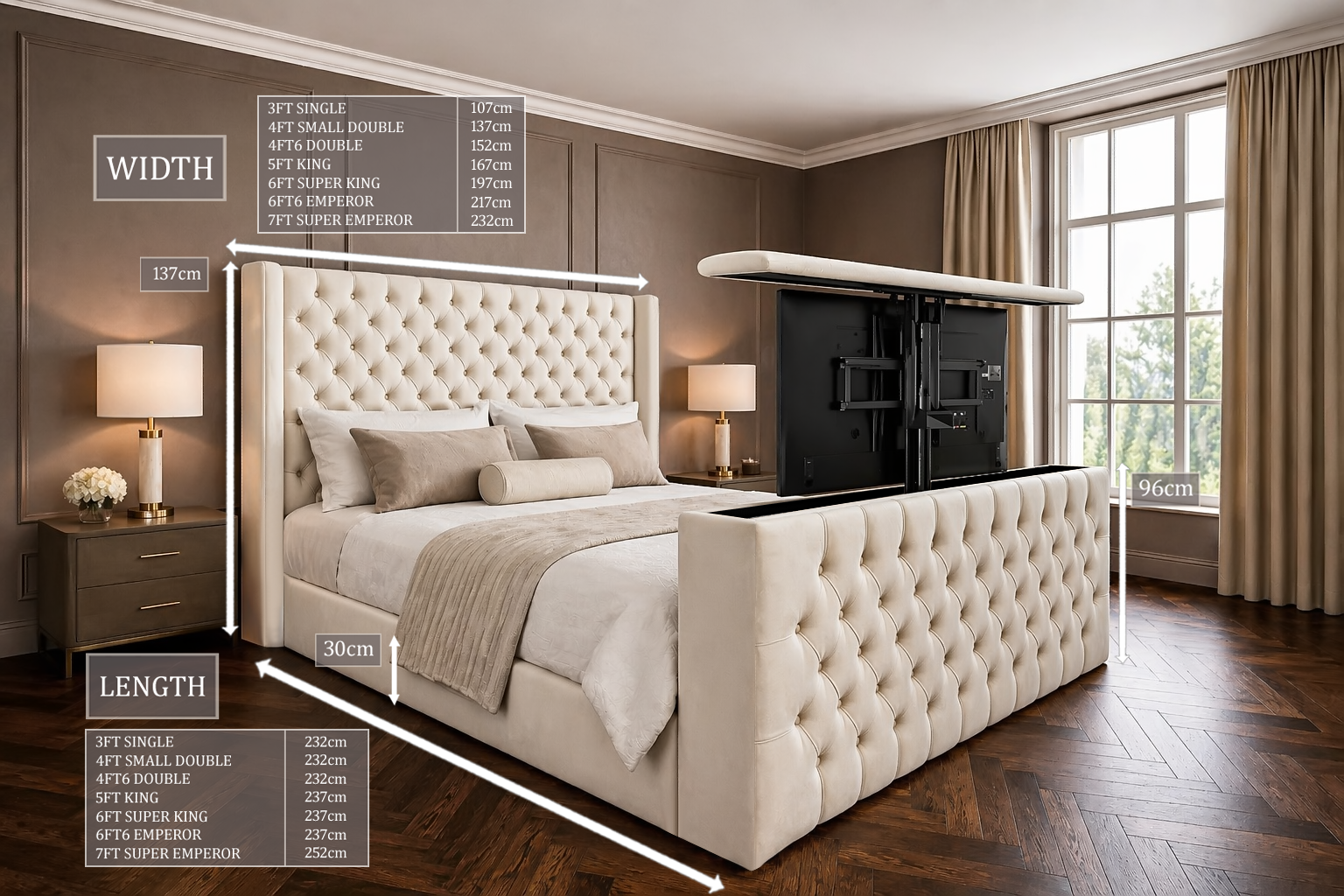Heritage Wingback Tv Bed - Image 2