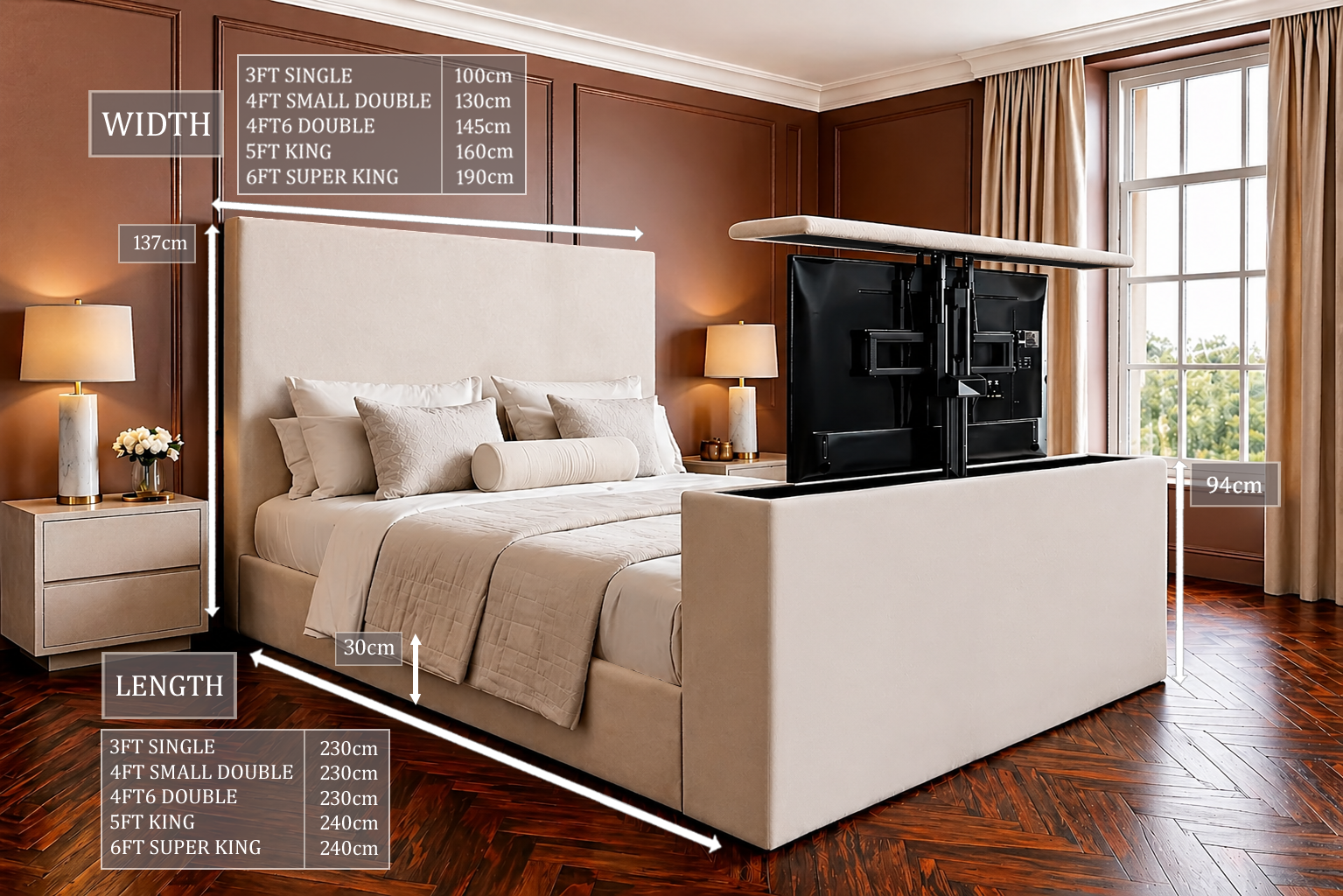 Cameron Cloud Tv Bed - Image 2