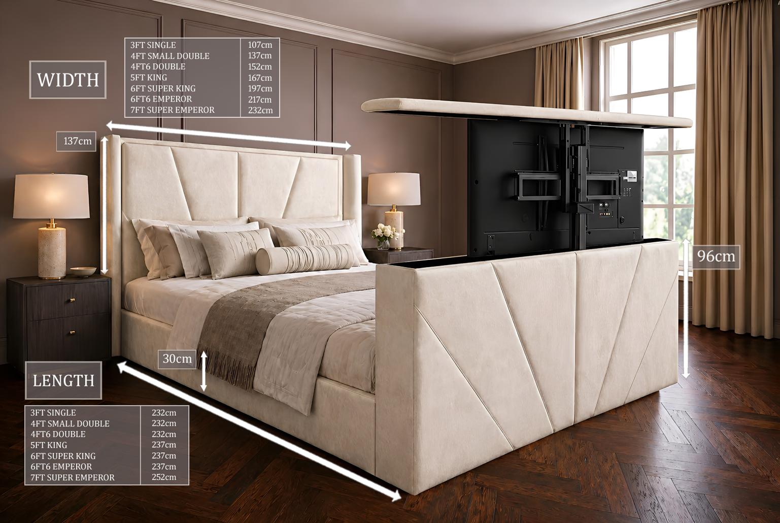 Sunrise Wingback TV Bed - Image 2
