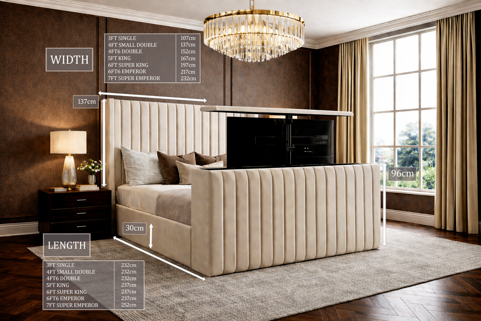 Larissa Wingback Tv Bed - Image 4