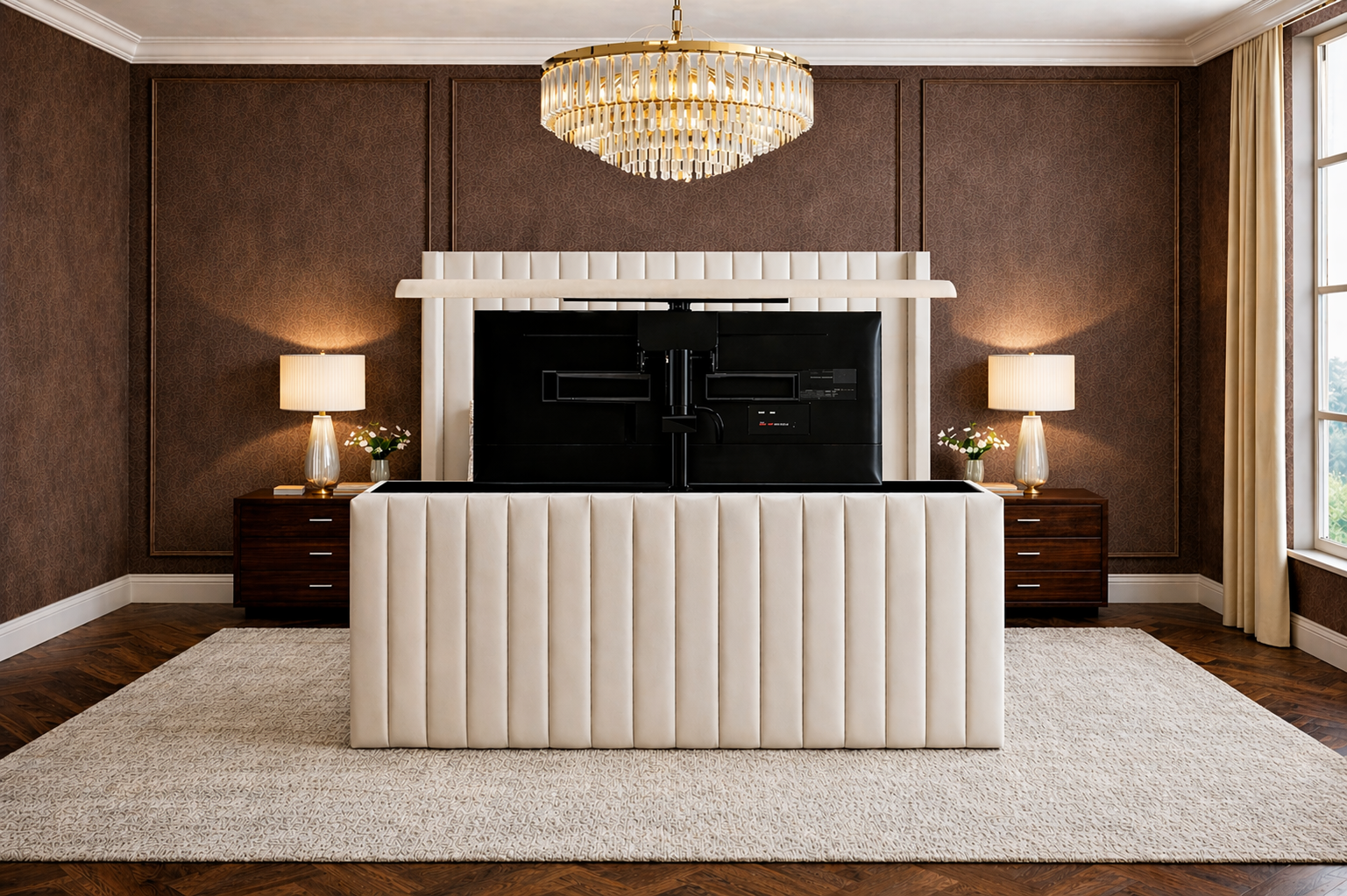 Larissa Wingback Tv Bed