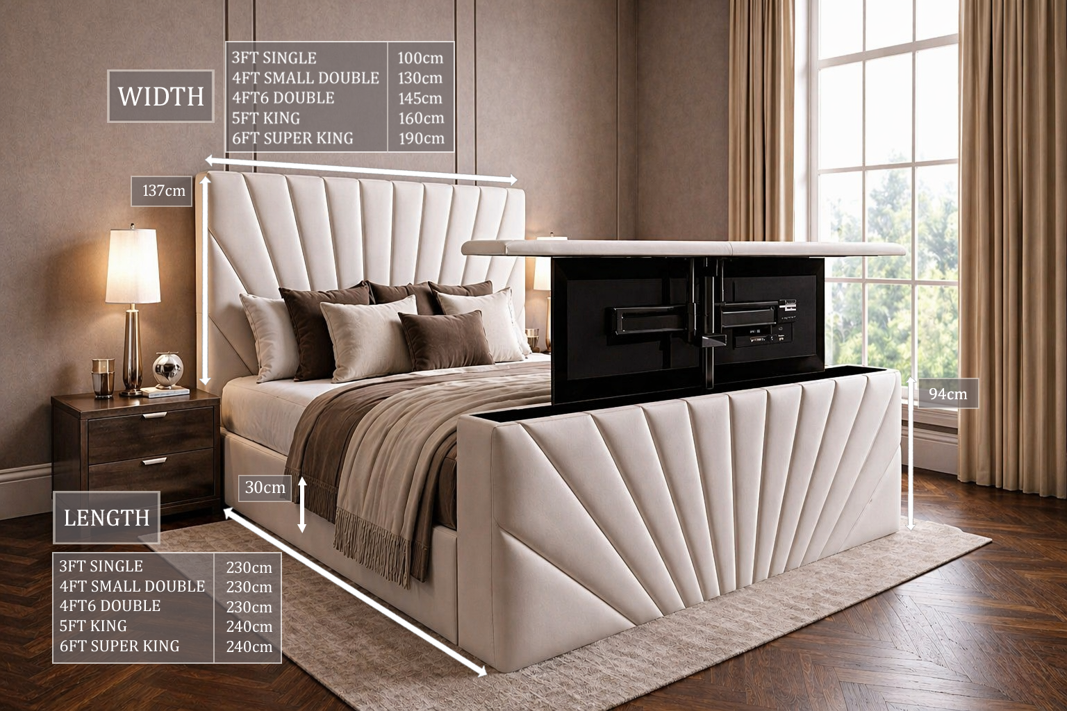 Varenzo Tv Bed - Image 2